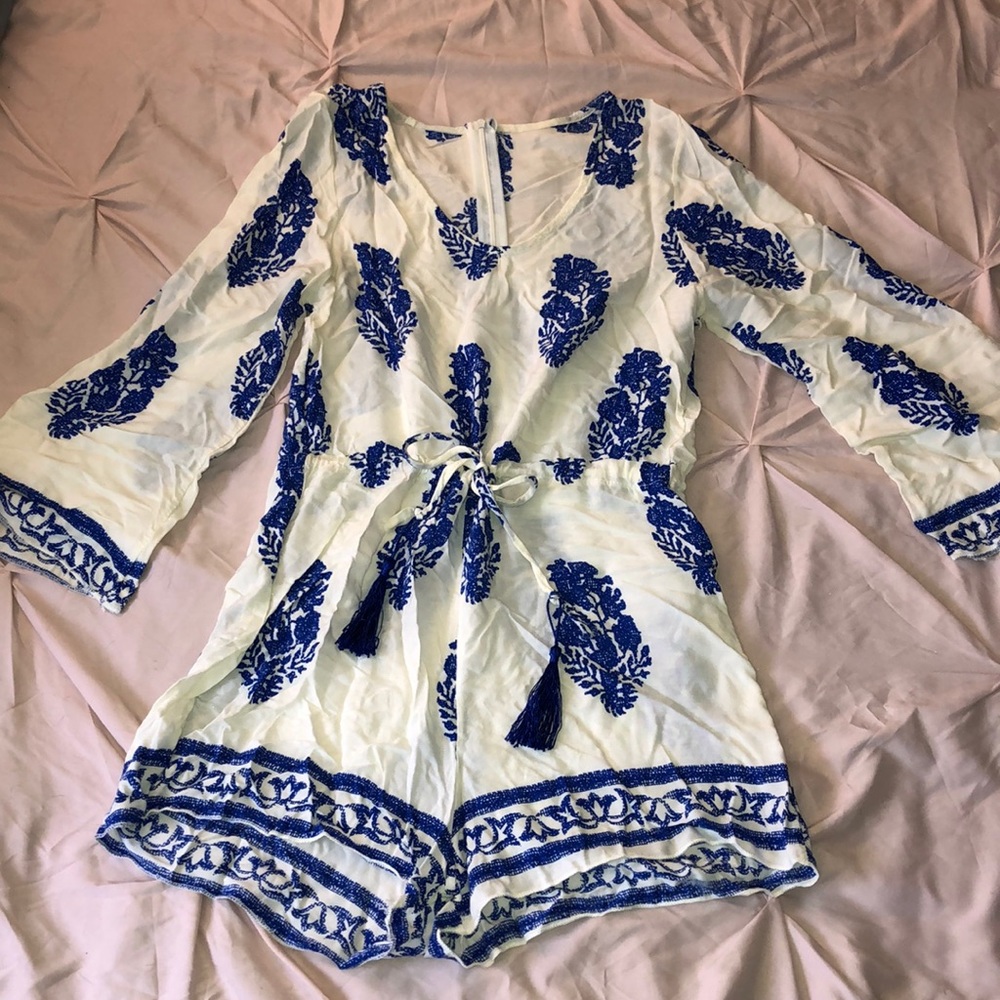 White floral romper